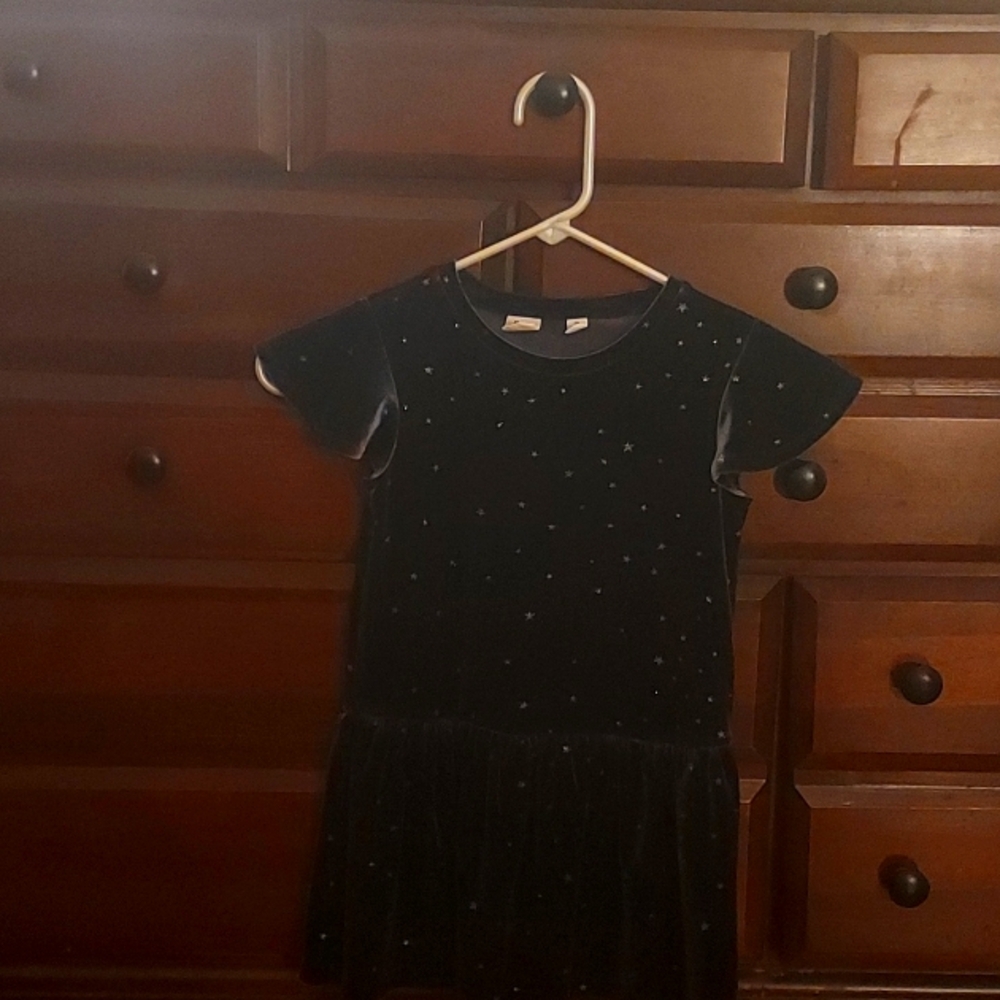 Gap Kids Dress Velvet size XS. Dark purple with silver stars.